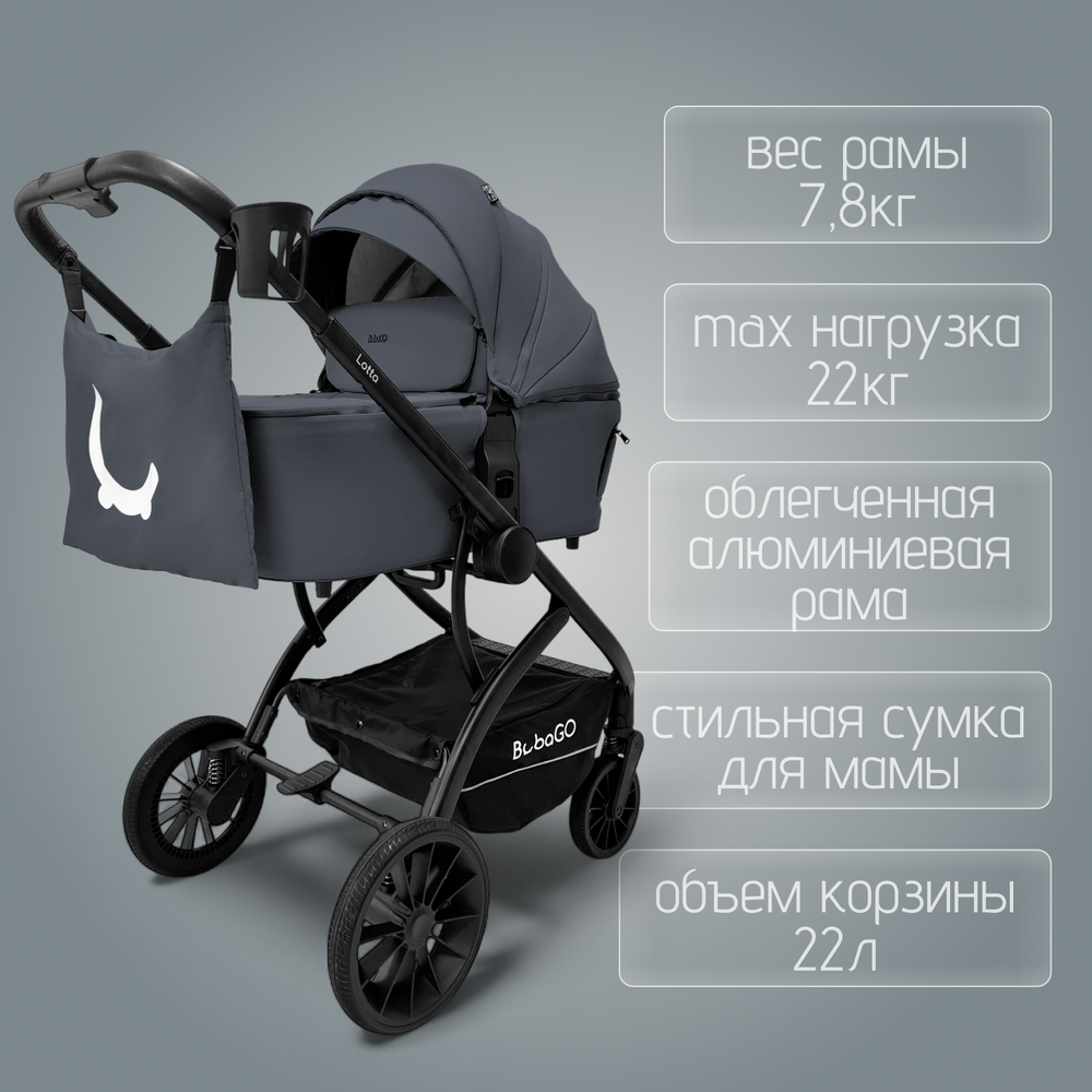 Модульная коляска BubaGO Lotta Thermo 3в1