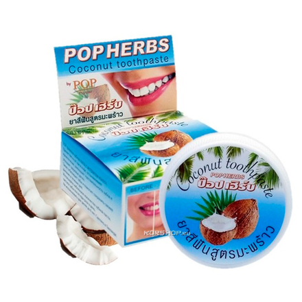 Зубная паста с кокосом Coconut Toothpaste, ТМ POP HERBS