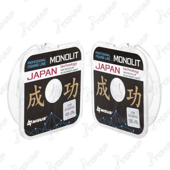 Леска MONOLIT 0,203mm/50m Nylon Transparent (N-MO-0.203-50) Nisus