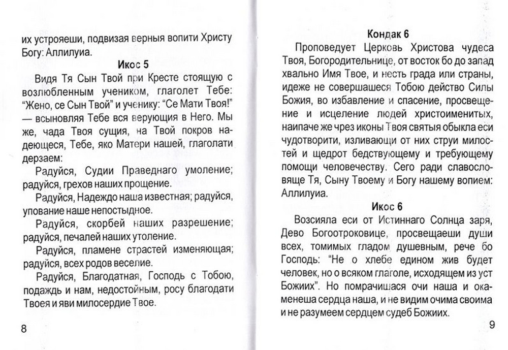 Акафист Пресвятой Богородице перед Ее иконою "Спорительница хлебов"