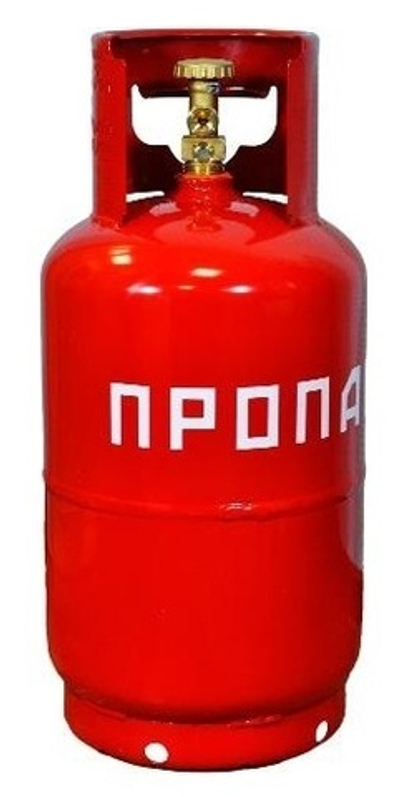 Стальной пропановый газовый баллон 27 л, с вентилем (пустой)