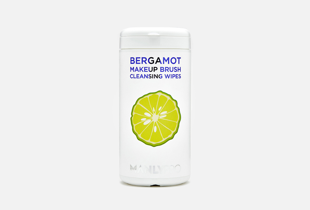 Manly Pro Bergamot Makeup Brush Cleansing Wipes 100 шт