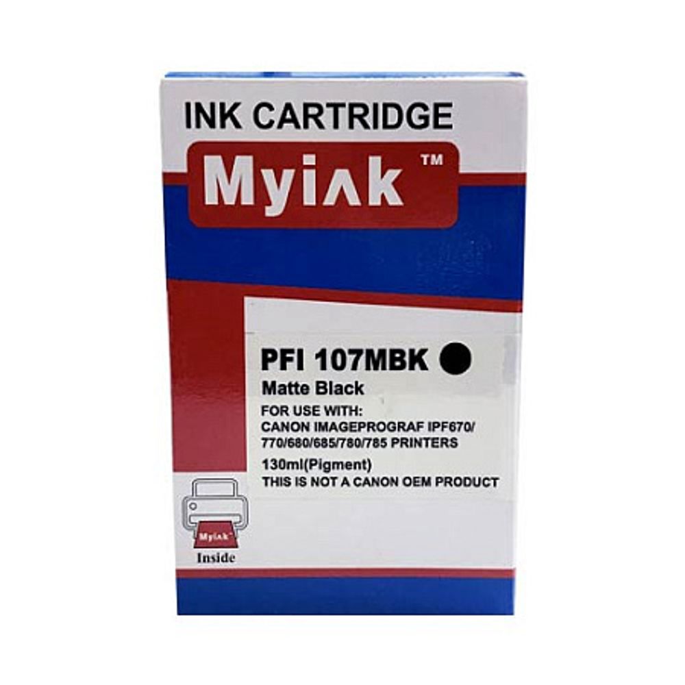 Картридж MyInk, аналог CANON PFI-107MBk для IPF 670/680/685/770/780/785 Matte Black (130ml,Pigment)