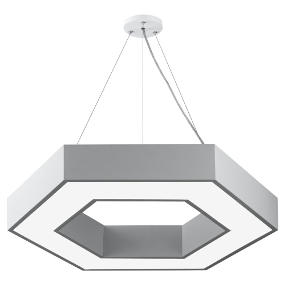 Светильник LED ЭРА Geometria SPO-124-W-40K-051 Hexagon 51Вт 4000К 4000Лм 800*800*80 белый подвесной драйвер внутри | Декоративные светильники Geometria