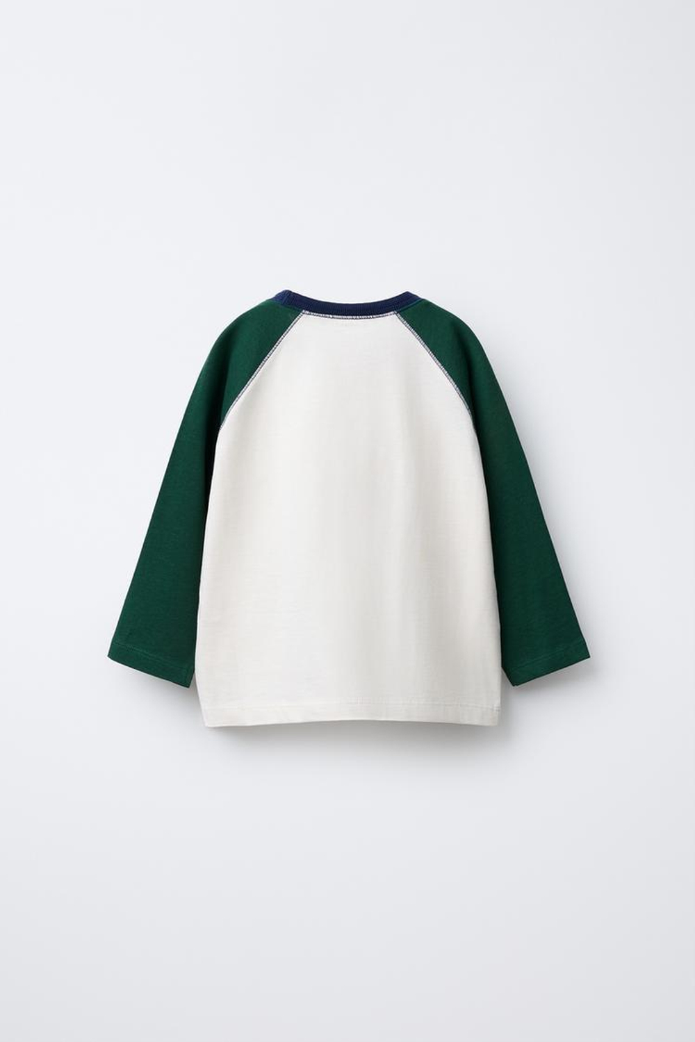 ZARA ФУТБОЛКА С РУКАВАМИ РЕГЛАН, ЗЕЛЕНЫЙ