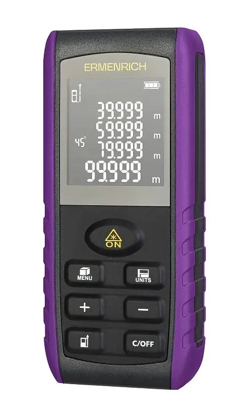 Лазерная рулетка Ermenrich Reel PRO GE80, фиолетовый