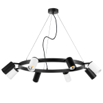 LR018374364 Люстра RULLO 8х50W GU10 ЧЕРНЫЙ/БЕЛЫЙ (571018+214437-4+214436-4)