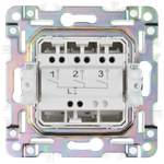 SKANDY Выключатель 3-клавишный 10А SK-V11G мятный IEK