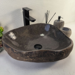 Каменная раковина из речного камня RS-05496 (46*40*15) 0861 из натурального камня