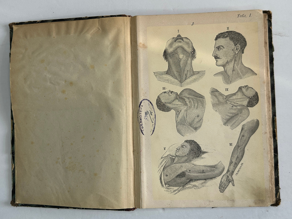 Пирогов Н. Атлас "Анатомия артериальных стволов и фиброзных фасций", 1837г. Дерпт, 54 л. цв. таб.