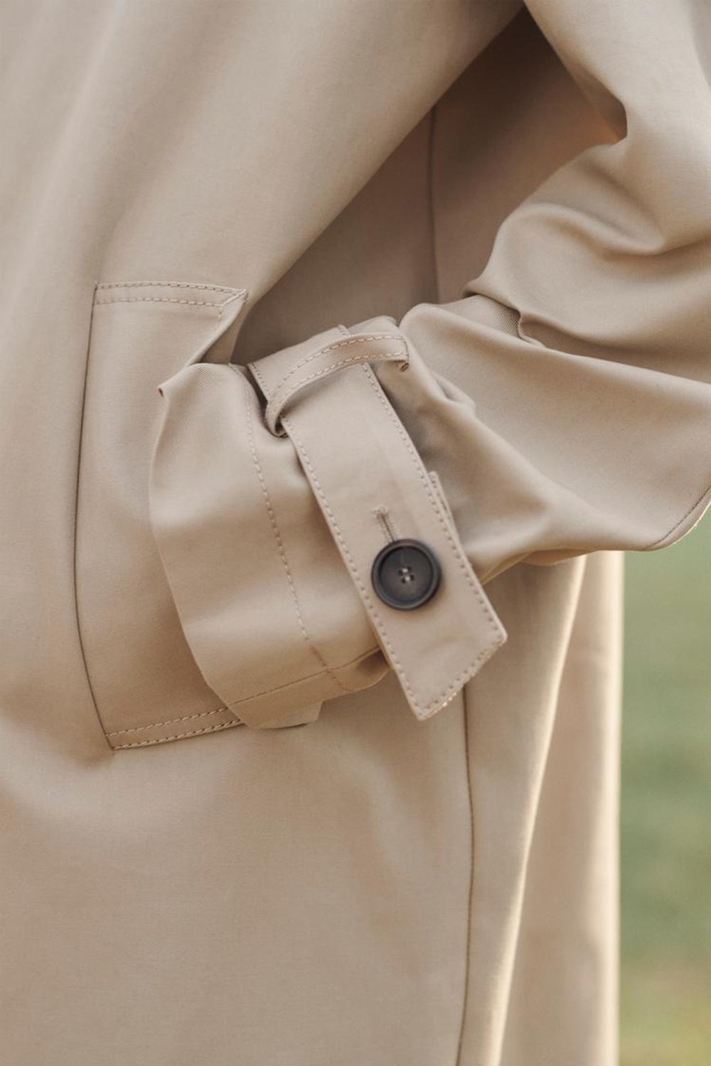 ZARA ДЛИННЫЙ ТРЕНЧ, ЖЕЛТОВАТО-КОРИЧНЕВЫЙ