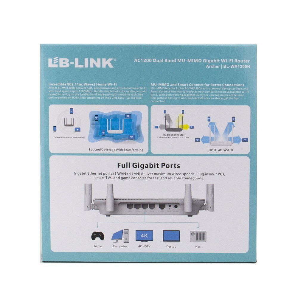 Wi-Fi роутер 3 in 1 LB-LINK BL-WR1300H (Gigabit 2.4G/5G)