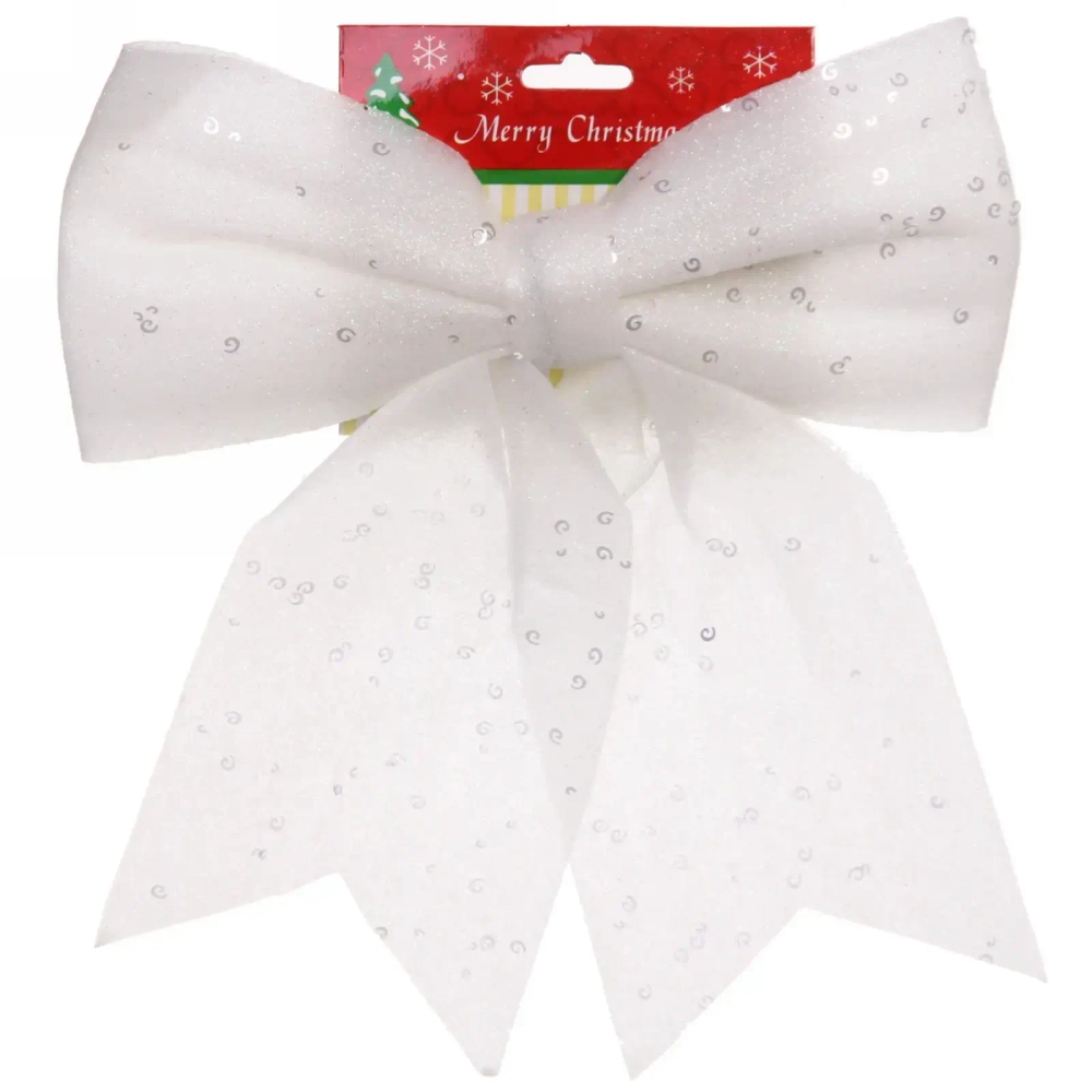 Бант на ёлку «Белоснежка» 26*28 см, Белый