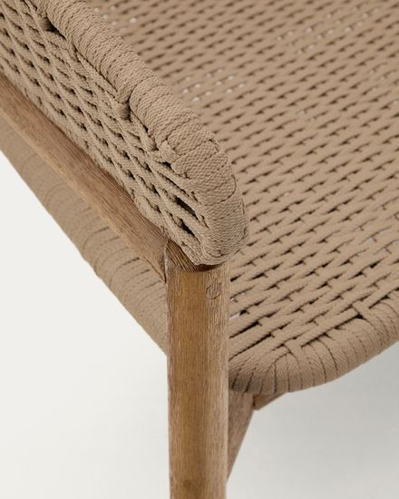 Диван 3-х местный Arinella из акации с натуральной отделкой и бежевой веревкой La Forma Испания