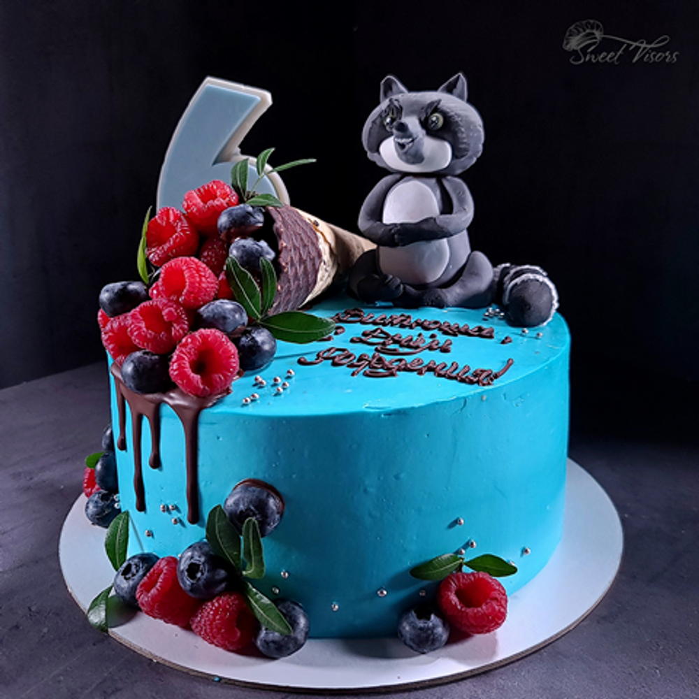 Торт с енотом кондитерская Sweet Visors Сладкие Козырьки. Кондитер Светлана Дегтерева. Торты ручной работы на заказ в СПБ. Мы создаем сладкие истории на любой вкус