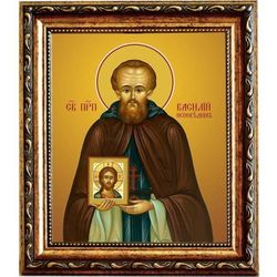 Василий Декаполит преподобный. Икона на холсте.