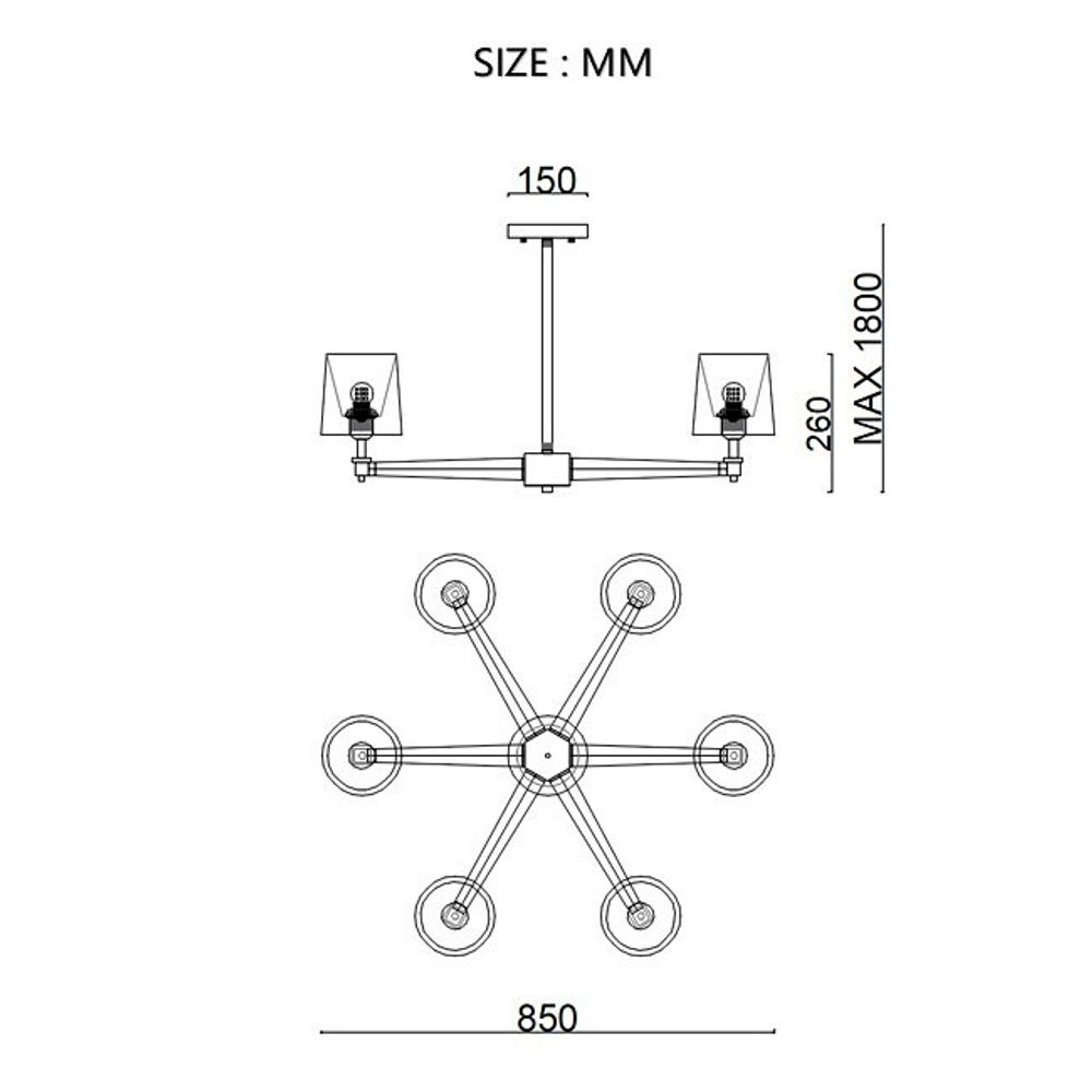 Люстра на штанге Imperiumloft Jorgenson White/Light wood STAVRA01