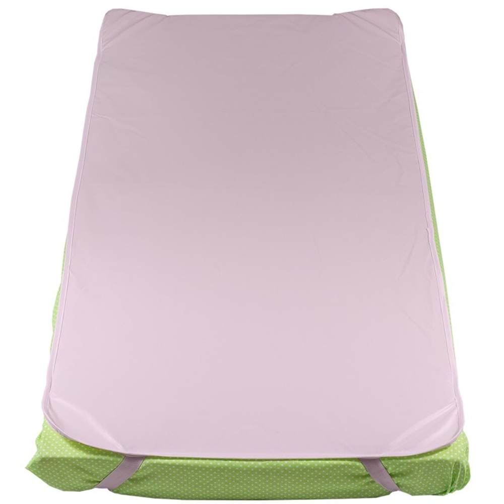 Наматрасник для детской кроватки 125х65 см из ПВХ клеёнки, розовый