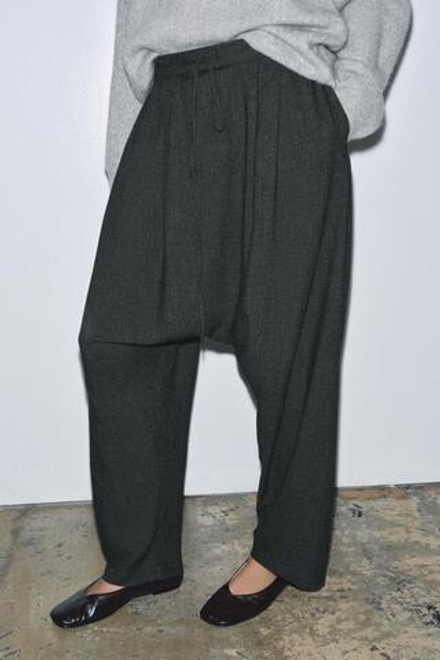 ZARA БРЮКИ BAGGY — ZW COLLECTION LIMITED EDITION, СЕРЫЙ