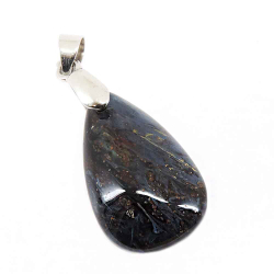 Кулон "Капля" питерсит сине-сизый асс.