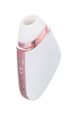 Вакуум-волновой стимулятор с вибрацией Satisfyer Love Triangle Connect App, силикон, белый, 8,8 см