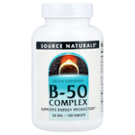 Source Naturals, комплекс B-50, 100 таблеток