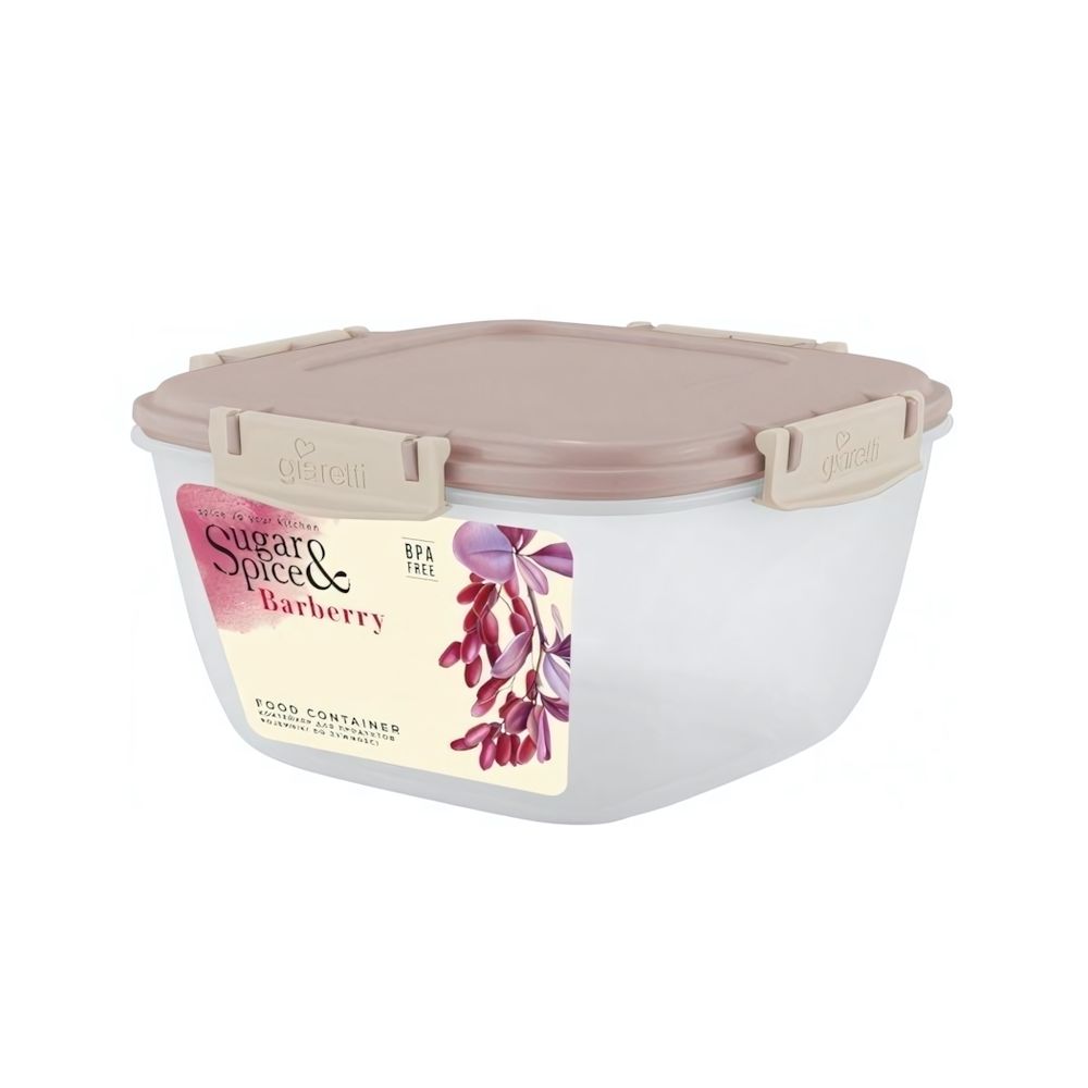 Контейнер для продуктов Sugar&amp;Spice Barberry герметичный 0,7л квадратный латте