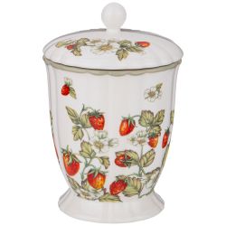 БАНКА С КРЫШКОЙ LEFARD "STRAWBERRY" 11*16,5 СМ 600 МЛ (КОР=12ШТ.)