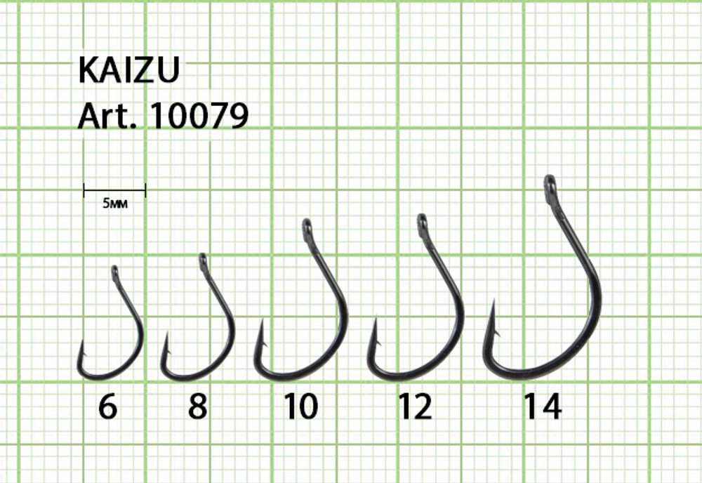 Крючок с ушком Fish Season 10079 Kaizu (покрытие BN)