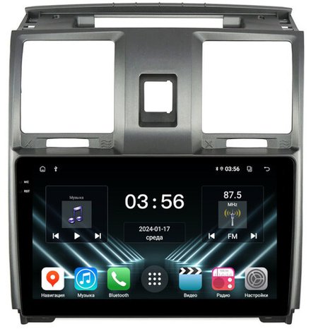 Магнитола для УАЗ Патриот, Пикап 2012-2016 - FarCar DX3109M монитор 9.5" IPS на Android 13, 4+64Гб, CarPlay