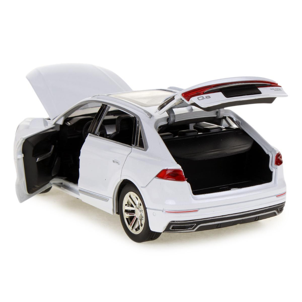 Модель ин. мет. "Внедорожник" 21см, свет-звук , двери, белый, коробка CZ114-R (Технопарк)