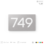 Номер на дверь 749, табличка на дверь для офиса, квартиры, кабинета, аудитории, склада, серая 120х70 мм, Айдентика Технолоджи