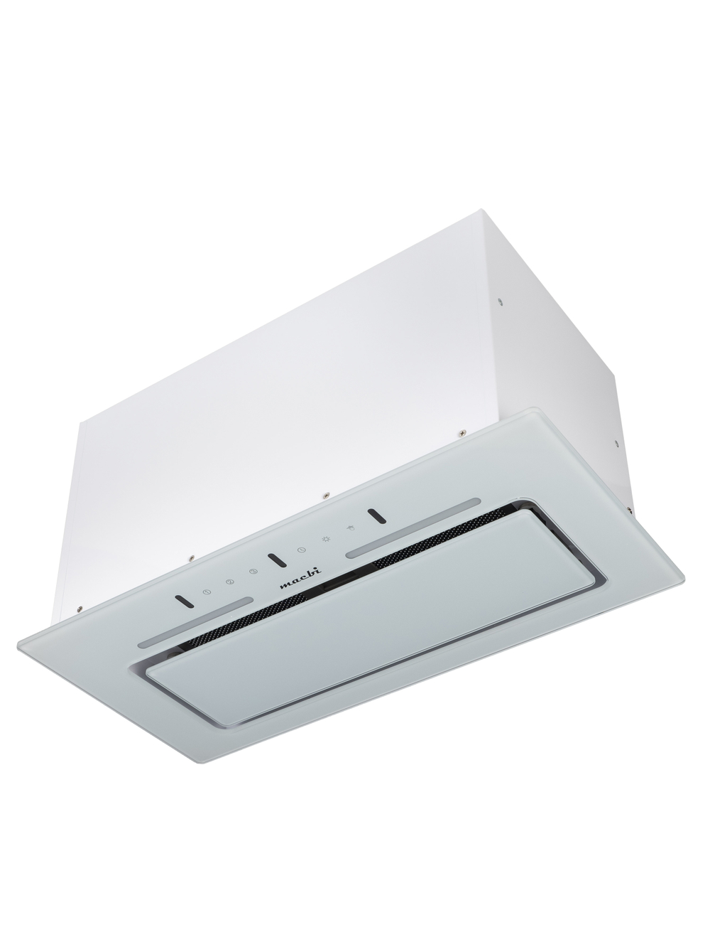 Вытяжка кухонная LedyDC-60GT (WHITE) белый, D150мм,1100м3/ч, полновстраиваемая, ИНВЕРТОРНЫЙ Мотор 110Ватт (Энергетическая эфф-ть класс А+), стекло 60см, сенсорное управление + управление жестами (MACBI)