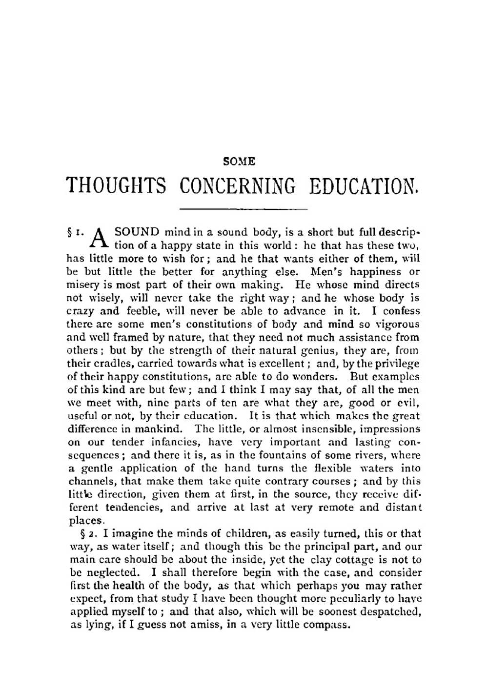 Some thoughts concerning education, and Consequences of the lowering of interest and raising the value of money | John Locke