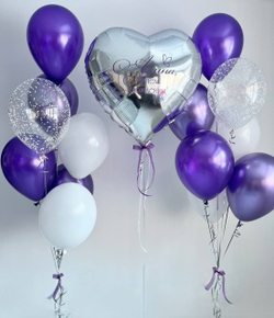 Воздушные шары фиолетовый на 9 лет для девочки №3094