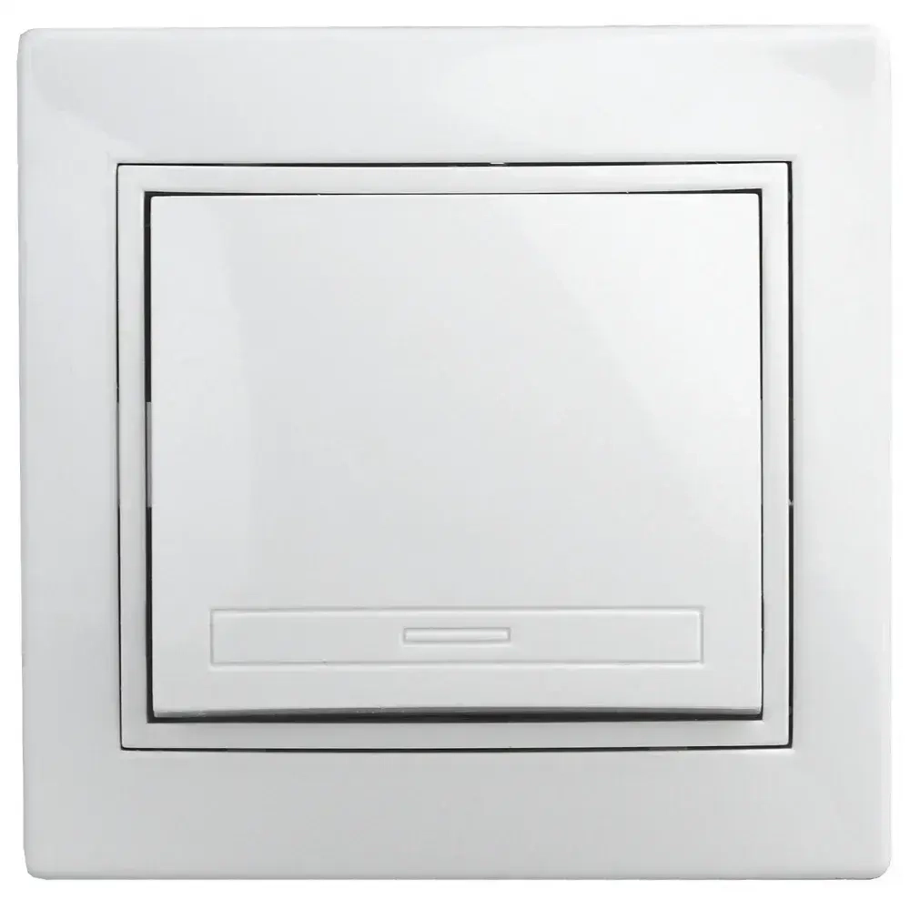 Выключатель Intro Plano 1-101-01 одноклавишный 10А-250В IP20 СУ белый