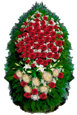 Купить ритуальные венки из живых цветов в Москве с доставкой