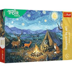 Pazl / Пазлы / Puzzles - "100" Inspired By Art - By the campfire /  The Treflik Family