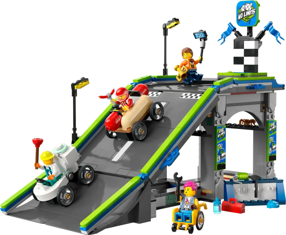 Конструктор LEGO City 60460 Никаких ограничений: Трасса для гоночных автомобилей с рампой