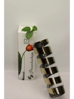 Ваза цилиндр золотая спираль