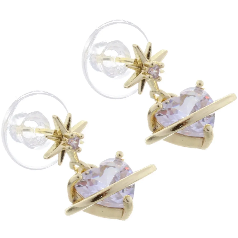 Серьги из гиппоалергенного металла «ПАЛУМНА», звезды, цвет золото и серебро, 2*1,5см