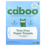 Caboo, бумажные салфетки без древесины, 2 рулона