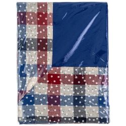 СКАТЕРТЬ "ИНДИГО" ,140Х180СМ,100% ХЛОПОК,СИНИЙ+КЛЕТКА