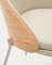 Стул Eamy из бежевой экокожи, ясеневого шпона с натуральной отделкой и бежевого металла