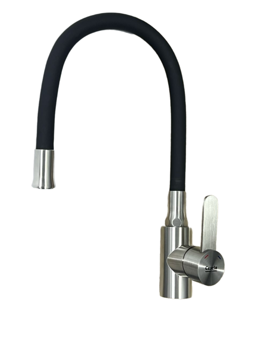 СМЕСИТЕЛЬ ДЛЯ КУХНИ С ГИБКИМ ИЗЛИВОМ CASELA 74004-2  ЛАТУНЬ ЧЕРНЫЙ