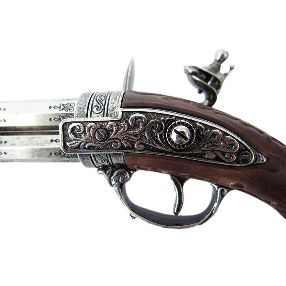 Denix Пистоль 2х-ствольный системы флинтлок 18 века