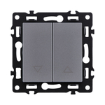 Механизм управления жалюзи 2-клавишный, серый Kollinger Asthetik AS-013GY