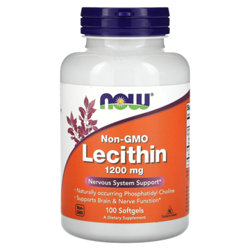 NOW Foods Soy Lecithin non GMO 1200 mg 100 softgels , Соевый Лецитин без ГМО