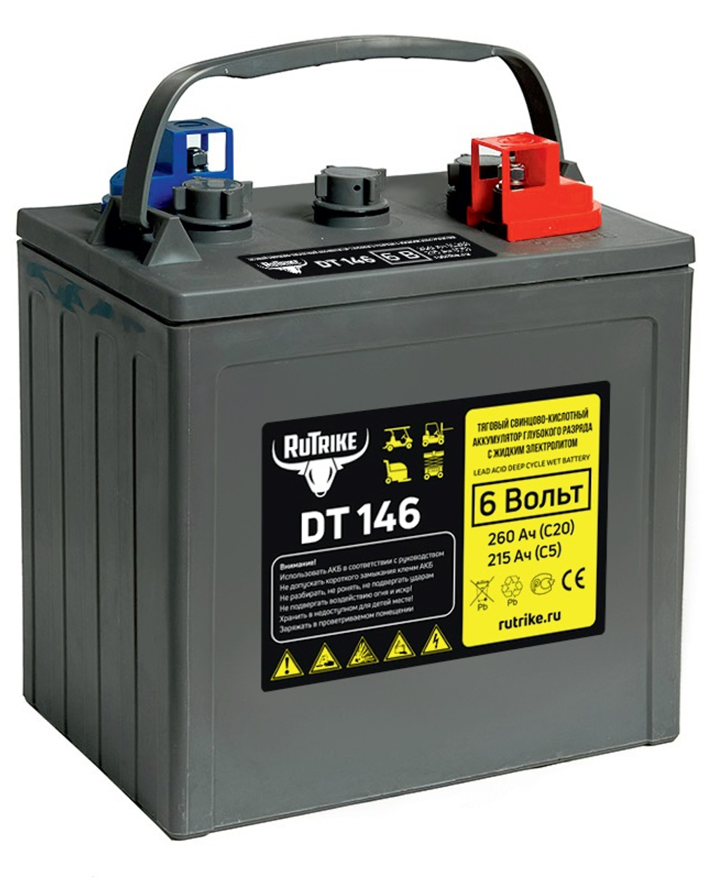 Тяговая аккумуляторная батарея WET Rutrike DT146 (T-145)