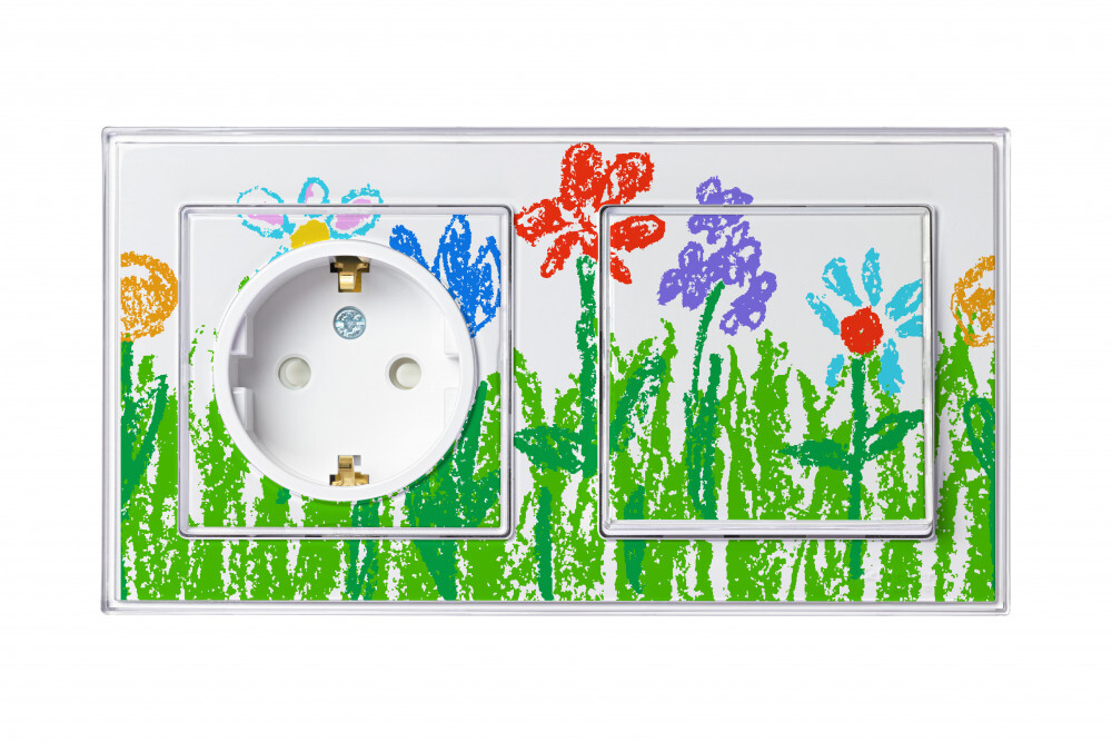 ATLASDESIGN ART РОЗЕТКА с заземлением со шторками, 16А, механизм, БЕЛЫЙ ATN200145